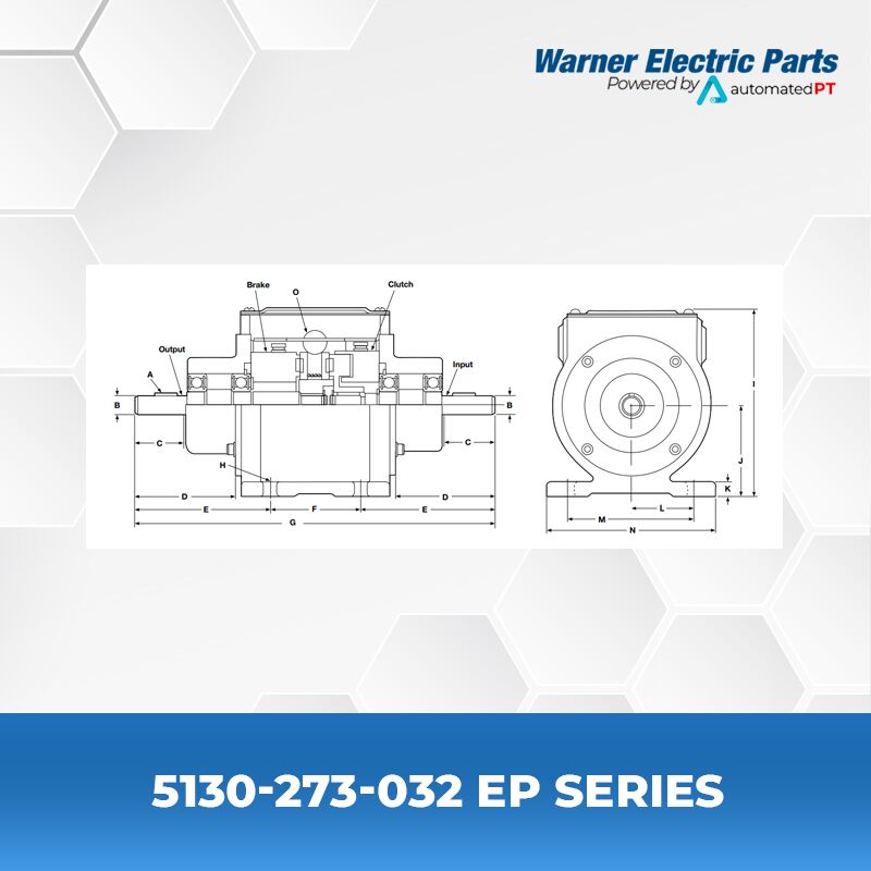 Warner Electric 5130-273-032 EP Series 3 5130-273-032-Warnerelectricparts-EP-Series-Electro-Pack-Series-Diagram