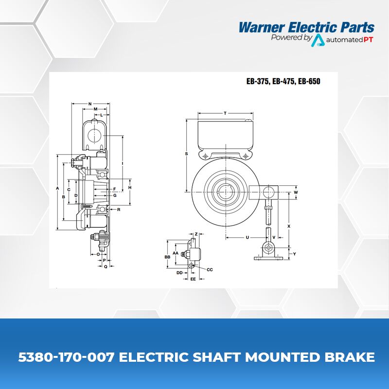 Warner Electric 5380-170-007 Electric Shaft Mounted Brake