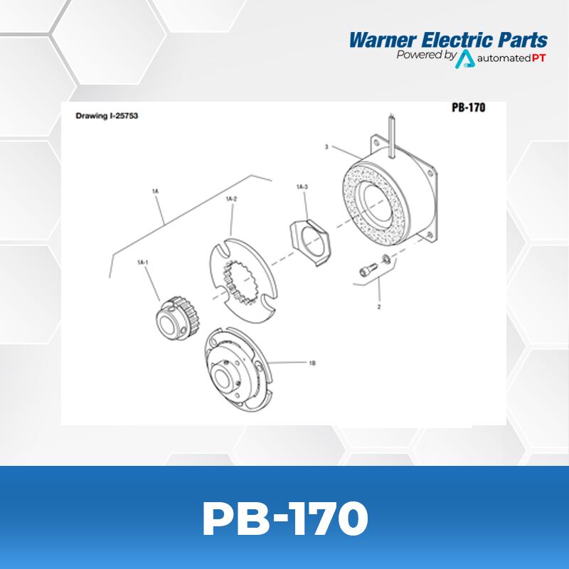 Warner Electric PB-170 3 PB-170-Warnerelectricparts-Customdesign-PBSeries-Drawing