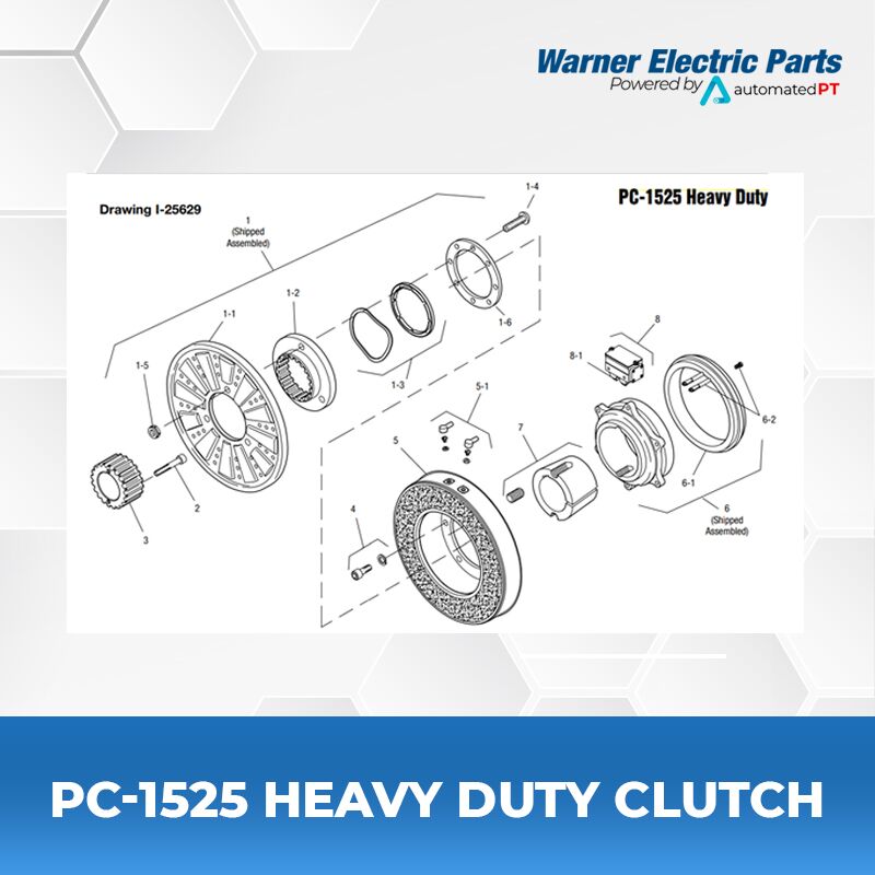 Warner Electric PC-1525 Heavy Duty Clutch | Warner Electric